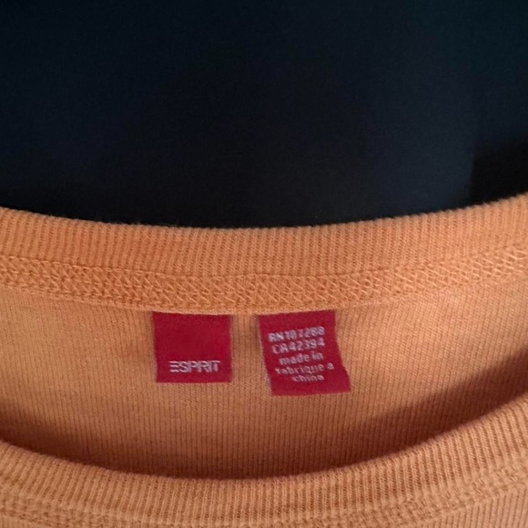 Esprit Bold Orange Crewneck Top - Picture 3 of 3